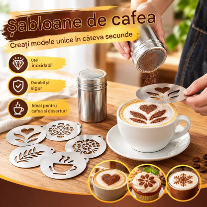 ☕ Șablon din oțel inoxidabil 304 pentru Latte Art
