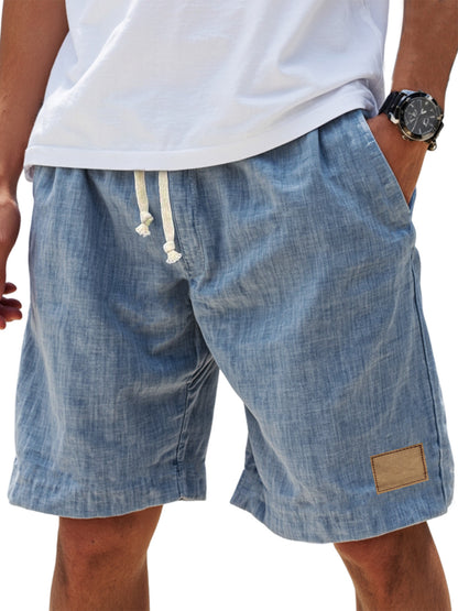 ⏳🔥【Ultima zi cu reducere de 50%】👖 【S-5XL】【55-110 kg】Pantaloni scurți casual din in pentru bărbați, cu șnur, pentru anul 2026 (mărimi mari).