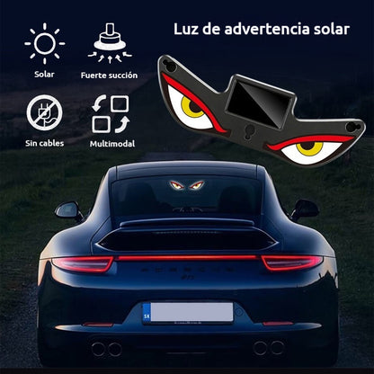 🚨【Compra 1 y llévate 1 gratis】 Luz de advertencia solar ojo diabólico LED | ☀️ Solar, con sensor de luz, para camiones y furgonetas