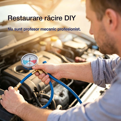 ⏳Ofertă limitată în timp⏰ Furtun de încărcare cu agent frigorific R134a pentru instalații A/C, cu manometru – unealtă universală și ușor de utilizat pentru proiecte DIY 🔧