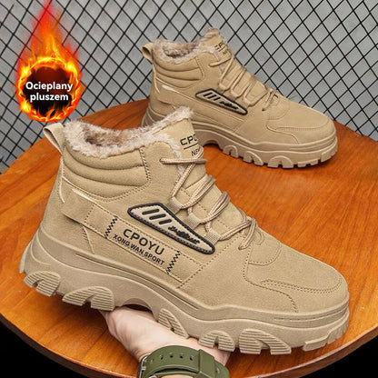 🔥🔥Męskie buty zimowe ocieplane – ciepłe, wysokie i odporne na mróz