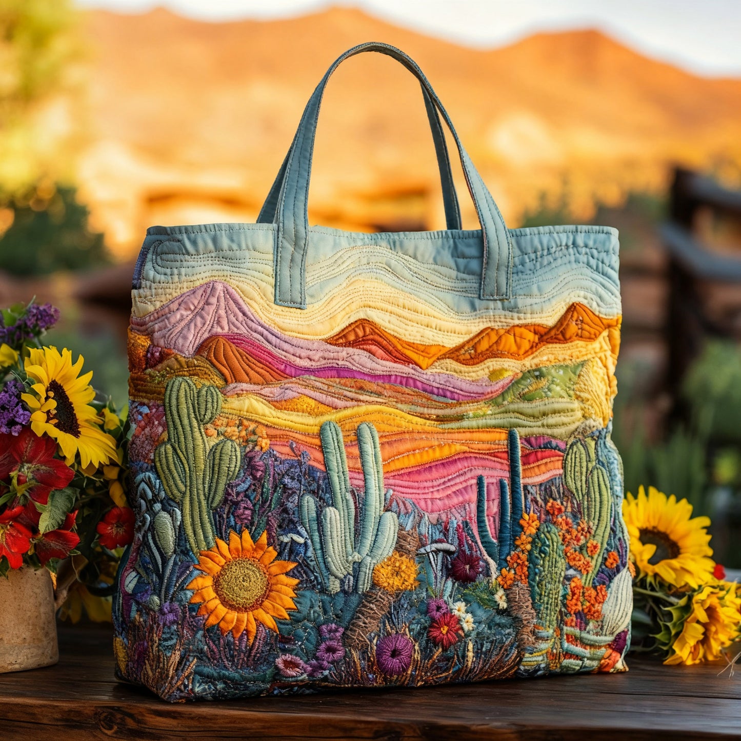 👜【Плащане при доставка✨】🌷Чанта с бродирани флорални мотиви с голям обем