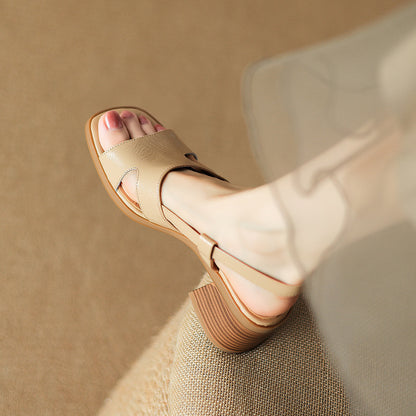 👡✔【Calitate bună】Sandale simple și rafinate, cu vârful deschis
