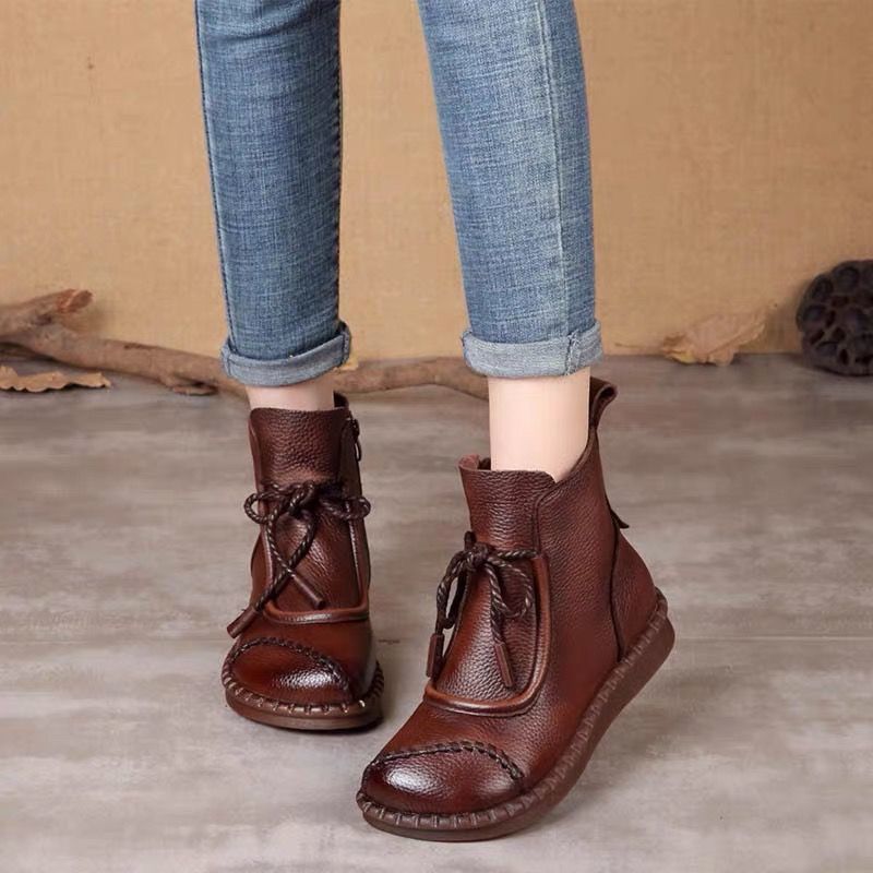 🔥✨【35-40】🌷👢Nowości z wczesnej jesieni 2025 🎉 Damskie buty vintage z miękkiej skóry