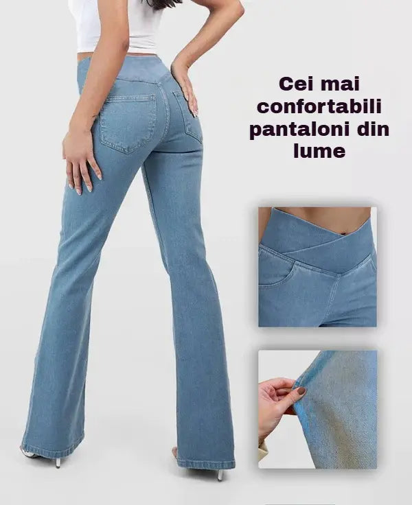 👖 50% reducere🔥 [40-110kg] Blugi crossover cu talie înaltă, la modă