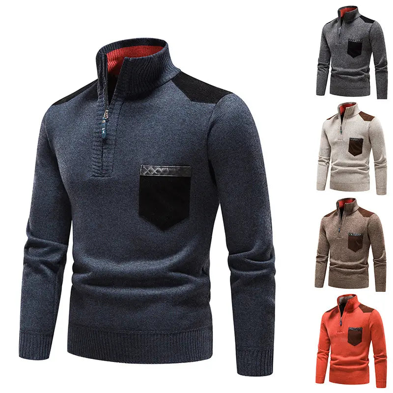 ❤️‍🔥 Pulover bărbătesc cu fermoar, stil casual, pentru toamnă și iarnă (M–3XL)