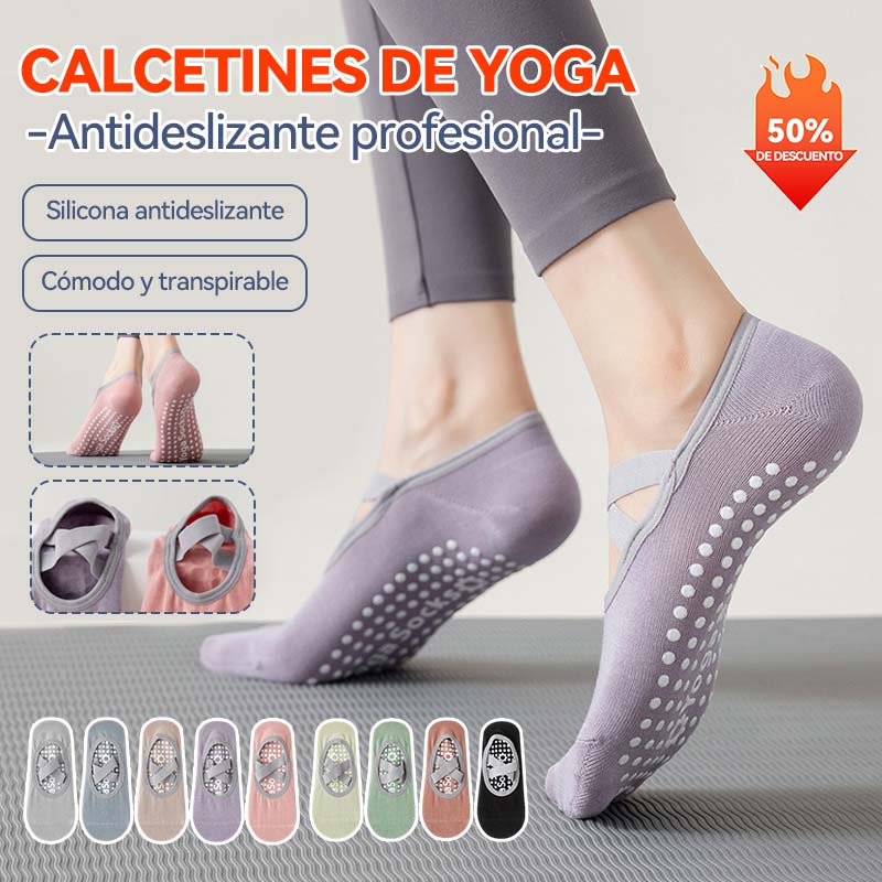 🧘‍♀️🧦【9 pares】Calcetines de yoga mujer, algodón cómodo, antideslizantes y perfectos para pilates y fitness