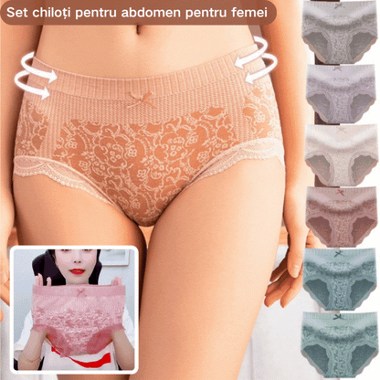 ✔🔥【8 buc】🔥Slip de damă cu talie înaltă, antibacteriană, absorbantă de umiditate