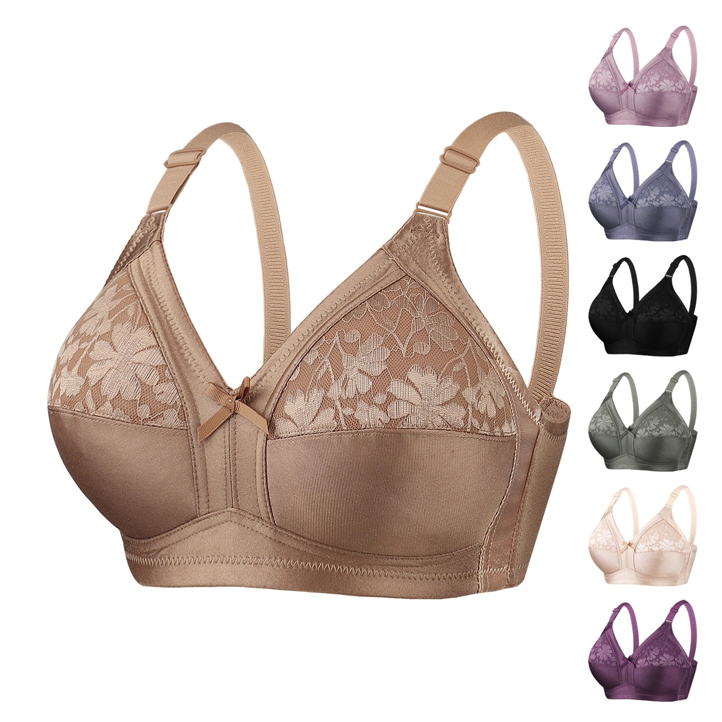 👙【Купете 1, вземете 1 безплатно】✨Макси сутиен с дантела прибира бюста оформя силуета без стягане комфорт и увереност всеки ден