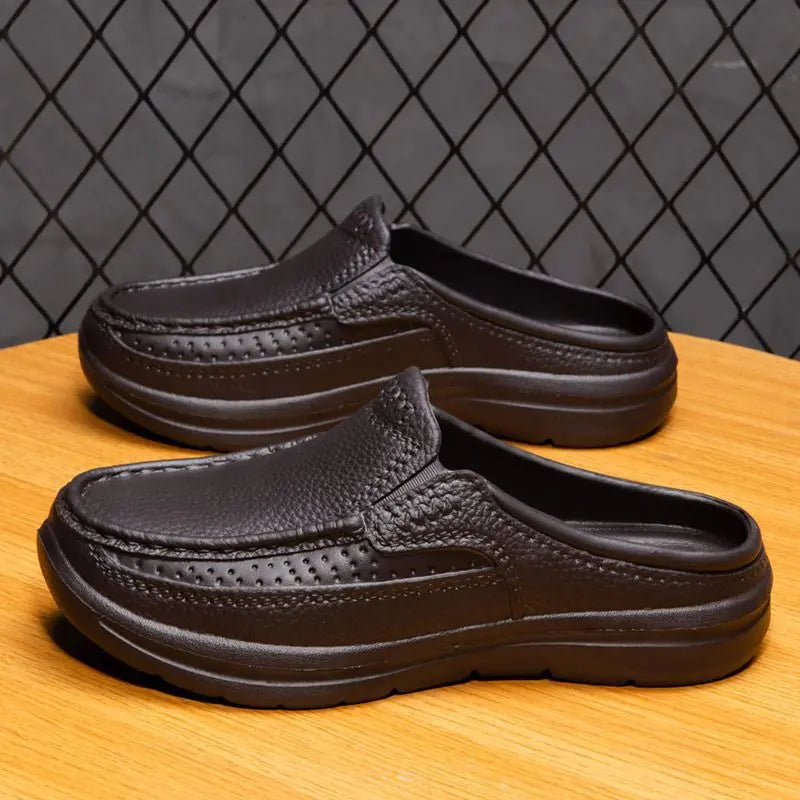 ✨🔥【Lichidare de vară】【39-45】Papuci casual din piele pentru bărbați, simpli și confortabili