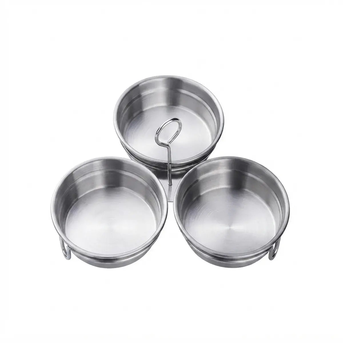 Formă din Oțel Inoxidabil pentru Ouă Ochiuri și Poșate – Set 3 Cavități cu Formă de Inimă / Cerc, Ideală pentru Micul Dejun, Budinci și Tarte 🍳🍳🍳
