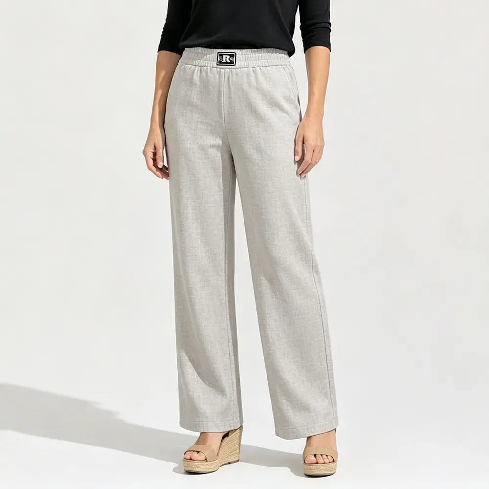 【2XL-6XL/5 culori】Stil de primăvară și toamnă - Pantaloni lungi casual și flexibili pentru mame de vârstă mijlocie / Pantaloni sport casual slim fit, lejeri, drepți