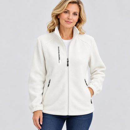 【XL-5XL】Jachetă din fleece pentru mame – pentru primăvară și toamnă, guler ridicat, croială deschisă în față, cambrată, produs nou