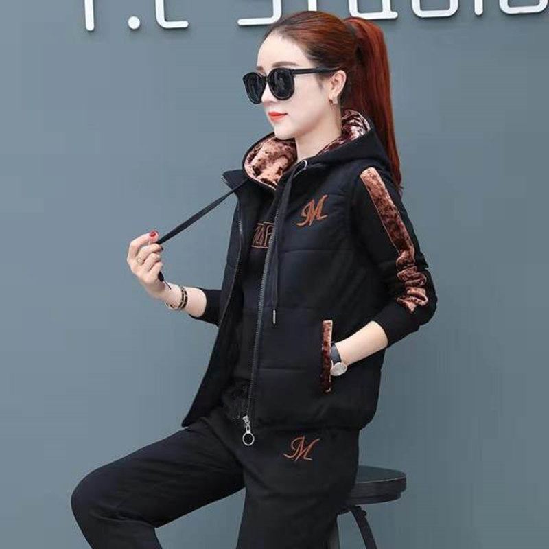 🔥🔥【Top + Vestă + Pantaloni】Set elegant și călduros din 3 piese pentru toamnă și iarnă