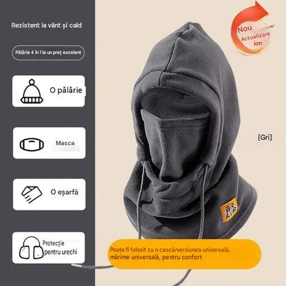 ❄️ Căciulă termică cu acoperire completă și căptușeală din fleece, care protejează împotriva frigului până la -20 °C. ⛷️ Perfectă pentru schi, motociclism și activități în aer liber.