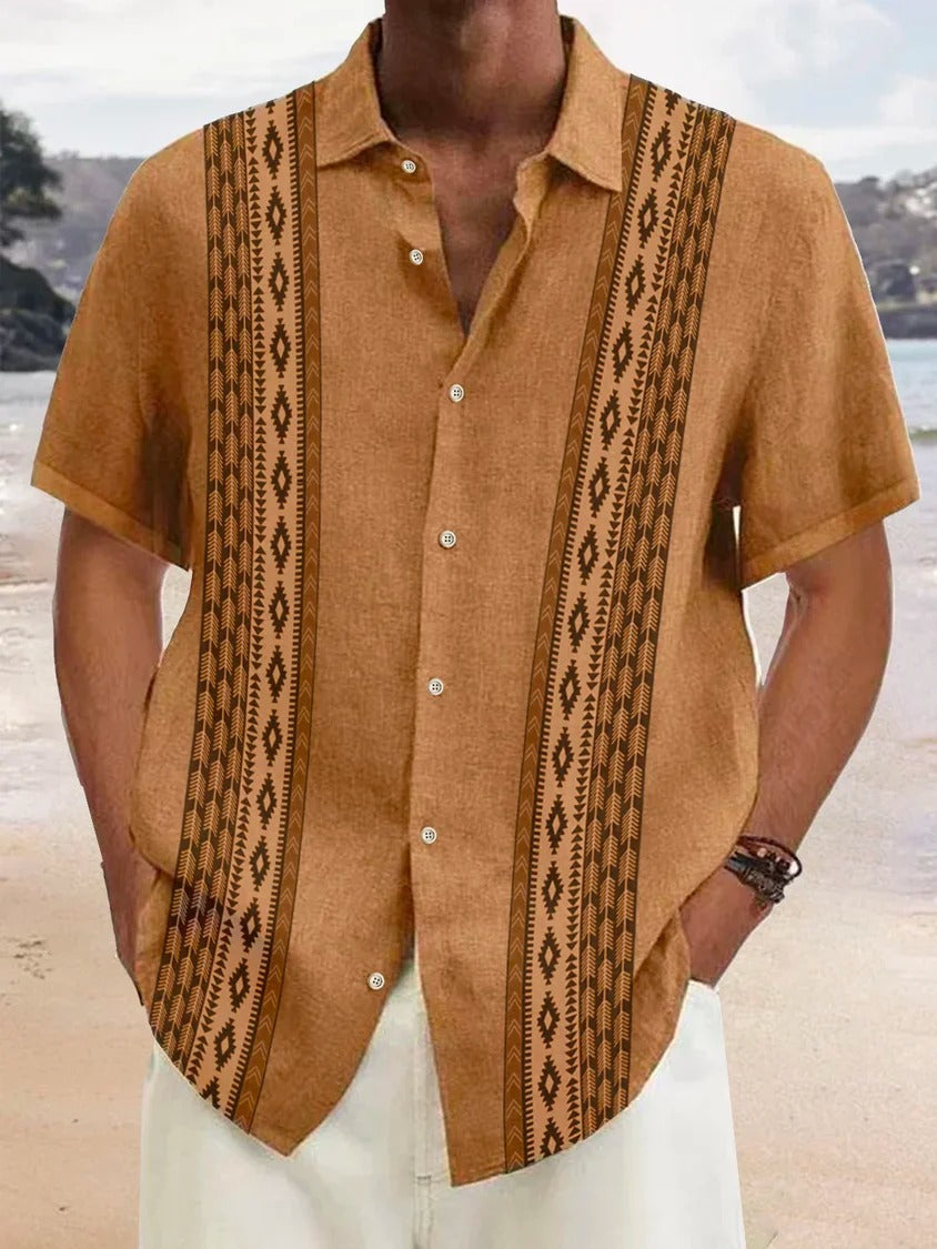 🎁✨【S-5XL】Camisa de verano de manga corta con solapa para hombre