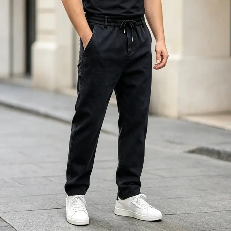 👖【M-6XL】Blugi largi pentru bărbați, elastici, comozi, rezistenți la murdărie și potriviți pentru muncă