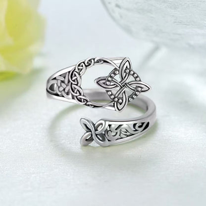 💍【Compra 1 y llévate 1 gratis】🎁Anillo de nudo celta de plata S925 con