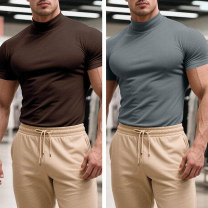 🎁✨ 【cumperi 1, primești 1 gratis】tricou bărbătesc cu guler semi-înalt, absorbant și respirabil