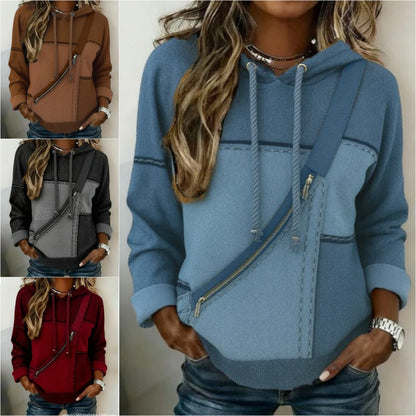🔥【Envío gratis】🎀🎀【S-5XL】Sudadera con capucha y manga larga estampada para mujer