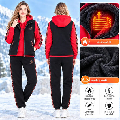 🔥【Pantaloni + Pulover + Jachetă】Nou set sport-casual pentru toamnă/iarnă 2026 – gros și căptușit.