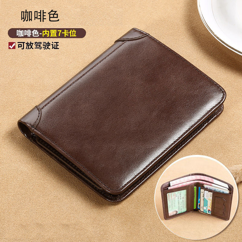 ¡Compra 1 y llévate 1 gratis!👝✨ Nueva cartera antirrobo de cuero genuino para hombre