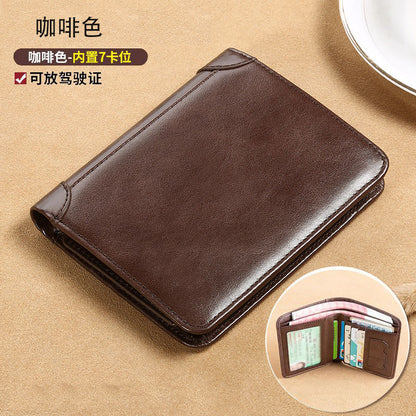 ¡Compra 1 y llévate 1 gratis!👝✨ Nueva cartera antirrobo de cuero genuino para hombre