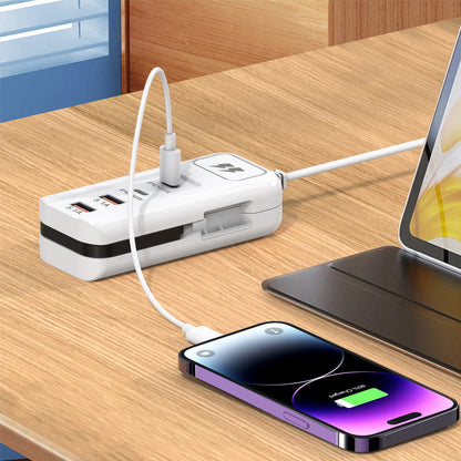 ⚡ 【Kupi 1, dobi 1 gratis】Podaljšek USB in prenapetostna zaščita | Božična razprodaja 50 % popusta | Pametno središče s 4 vrati, 30-minutnim hitrim polnjenjem in prenapetostno zaščito | Organizirajte svoj računalnik in potovalno opremo 🎄✨
