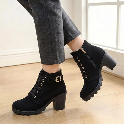 👢【35-42】Un articol esențial pentru toamnă-iarnă: Cizme elegante cu toc pentru femei – o combinație de stil și confort, ideale pentru a fi purtate cu ușurință întreaga zi!