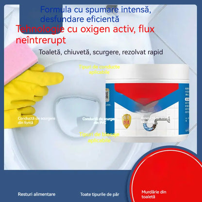 👍💦【Cumpără 1, primești 1 gratis】Instrument puternic pentru desfundarea țevilor | Dizolvă cu ușurință blocajele de ulei, toalete și bucătării! Deodorizează dintr