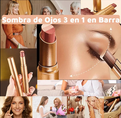 Cumpără 2, primești 2 gratis [4 BUCĂȚI] ✨ Fard de pleoape 3 în 1 – Luminozitate instantanee, efect de lifting și ten de lungă durată 💄