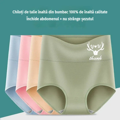 💖【Cumperi 3, primești 3 cadou】Chiloți de talie înaltă din bumbac 100% de înaltă calitate