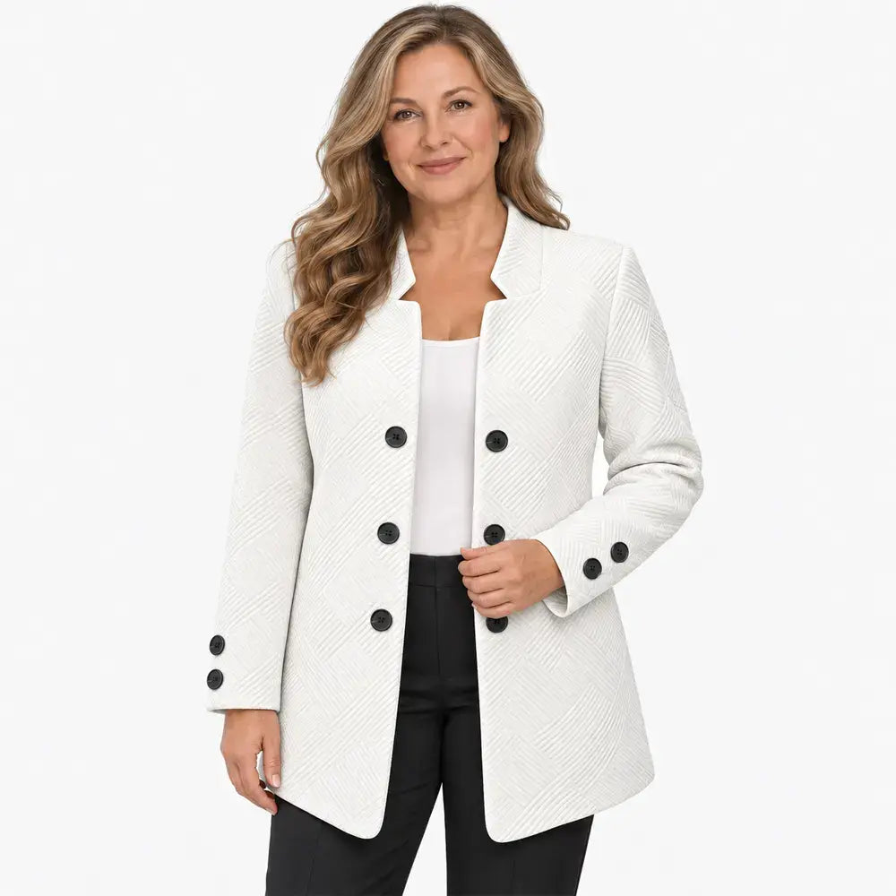 ✨【S-5XL -3 culori】Sacou elegant de toamnă/iarnă cu două rânduri de nasturi (model cu 3 nasturi)