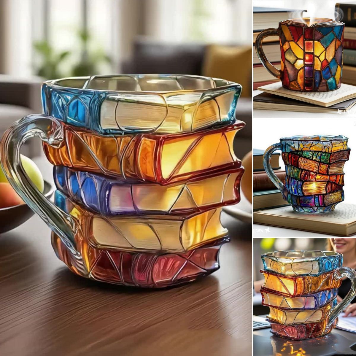 ✨【Ofertă limitată】📚Cană de cafea 3D în formă de carte, cea mai bine vândută din 2026