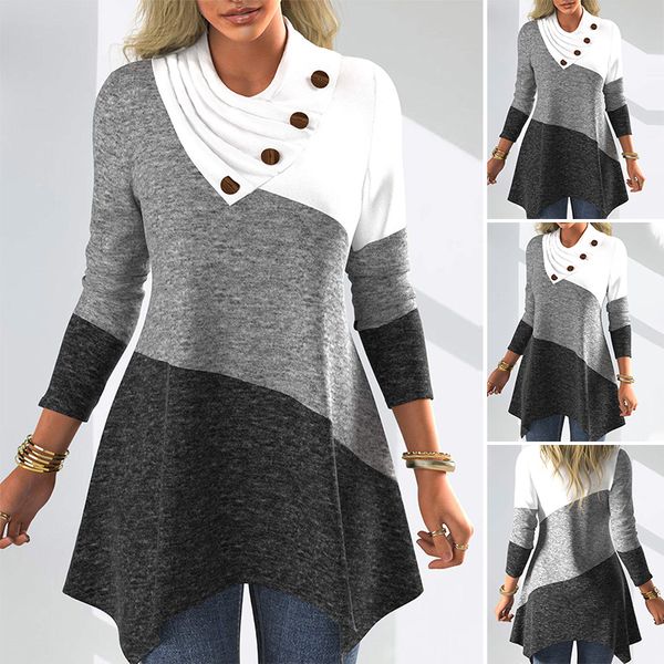 🔥【S-3XL】 jesienno-zimowa nowa czysta bawełniana sukienka z długim rękawem dla kobiet-3879177