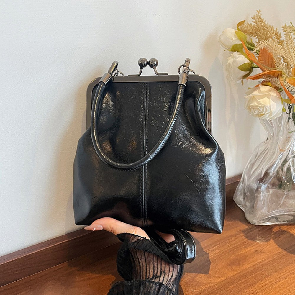 🎒Bolso retro con cierre metálico firme y diseño versátil para uso diario