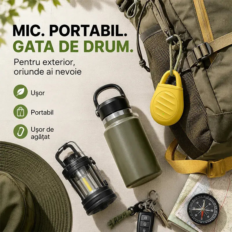 🕊️ Scapă de porumbei și păsări dăunătoare! Dispozitiv portabil cu ultrasunete pentru alungat păsările și insectele (Frecvență variabilă / Reîncărcabil USB / 3 culori)! ✨