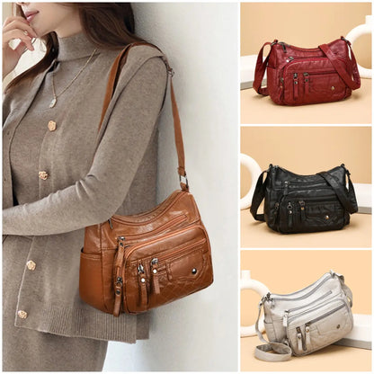 🔥【Reducere 50%】Geantă nouă de umăr/crossbody din piele moale, capacitate mare, 2025
