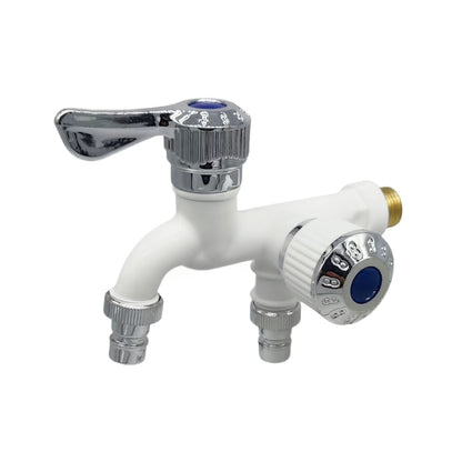 💥【Cumpărați 1 obțineți 1 gratuit】💥Robinet cu intrare dublă și ieșire dublă, rezistent la temperaturi ridicate, cu control dublu, protecție antiîngheț și anti stropire