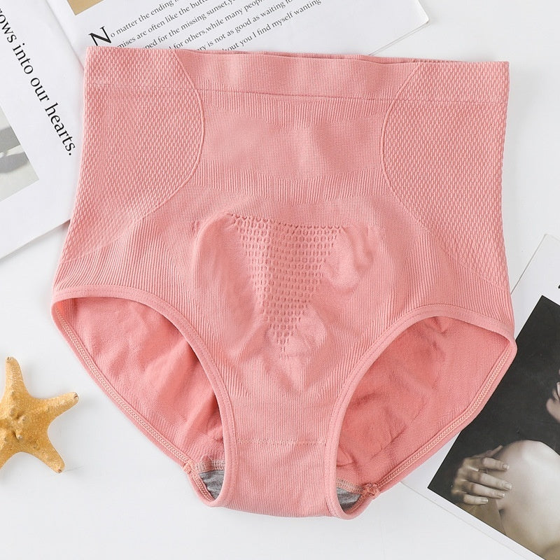 【5 artículos】Ropa interior antibacteriana de grafeno puro de algodón y cintura alta para mujer, talla grande