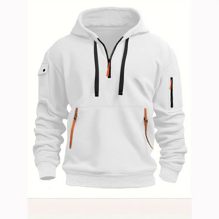 👕Noutate pentru toamnă/iarnă [Mărimi S-5XL] Hanorac bărbătesc cu fermoar și buzunare multiple – Livrare gratuită