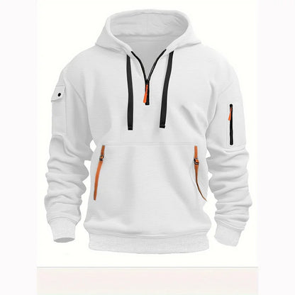 👕Noutate pentru toamnă/iarnă [Mărimi S-5XL] Hanorac bărbătesc cu fermoar și buzunare multiple – Livrare gratuită