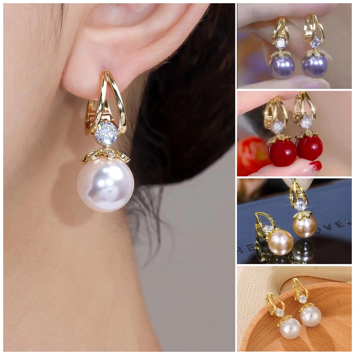💋【Cumperi 1, primești 1】Cercei eleganți franțuzești cu perle și argint, model nou de lux