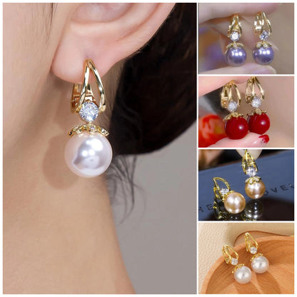 💋【Cumperi 1, primești 1】Cercei eleganți franțuzești cu perle și argint, model nou de lux