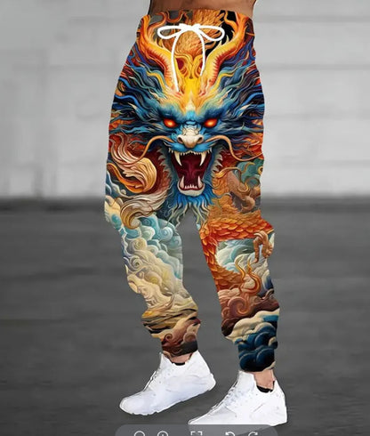 🔥【S-6XL】2025 nowe modne spodnie męskie z nadrukiem cyfrowym 3D