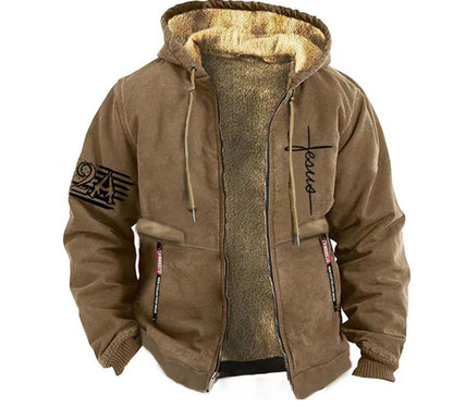 🔥🔥【S-3XL】 Modna, jesienna i zimowa, pogrubiona, aksamitna kurtka męska na co dzień