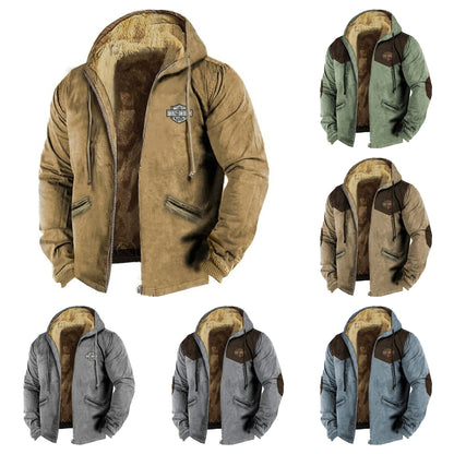 ⛄【50% popusta】Moderna muška jesenska i zimska široka jakna od debelog samta