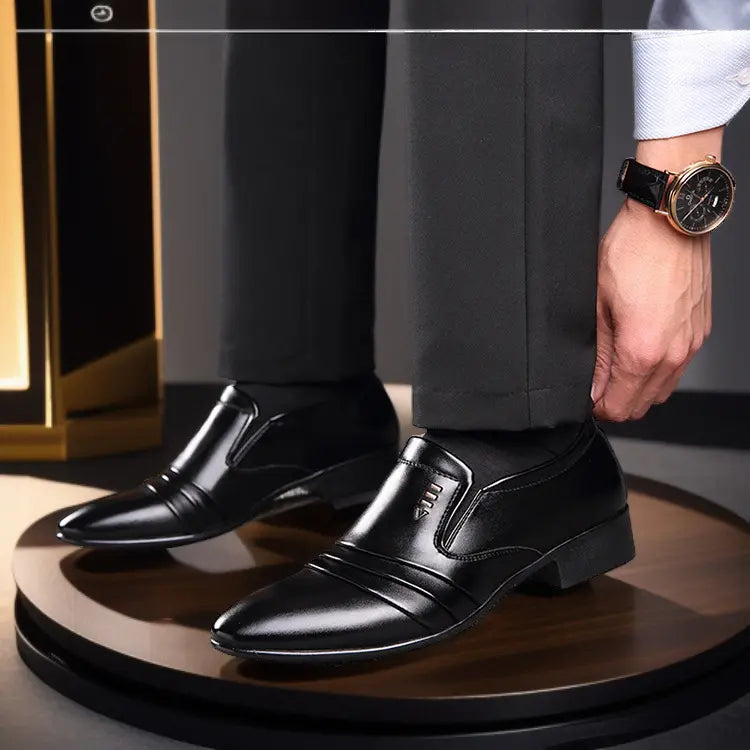 🔥🔥【Mărimi 38–48】⏳ Pantofi bărbătești office din piele naturală – Impermeabili, eleganți și cu talpă antiderapantă