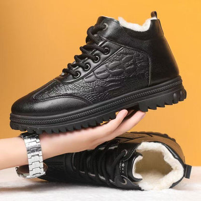 🏆🔥【39-44】Moški zimski bombažni čevlji, podloženi s flisom in odebeljeni, bombažna obutev za poslovno in prostočasno uporabo