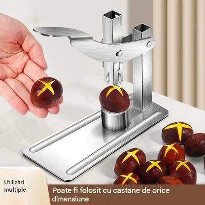 🥜💪Dispozitiv pentru spart nuci cu mâner – fabricat din oțel inoxidabil, gata de utilizare